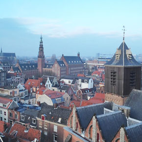 View of Leiden from atop the Hooglandsekerk