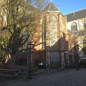 View of the Pieterskerk from the Green Close